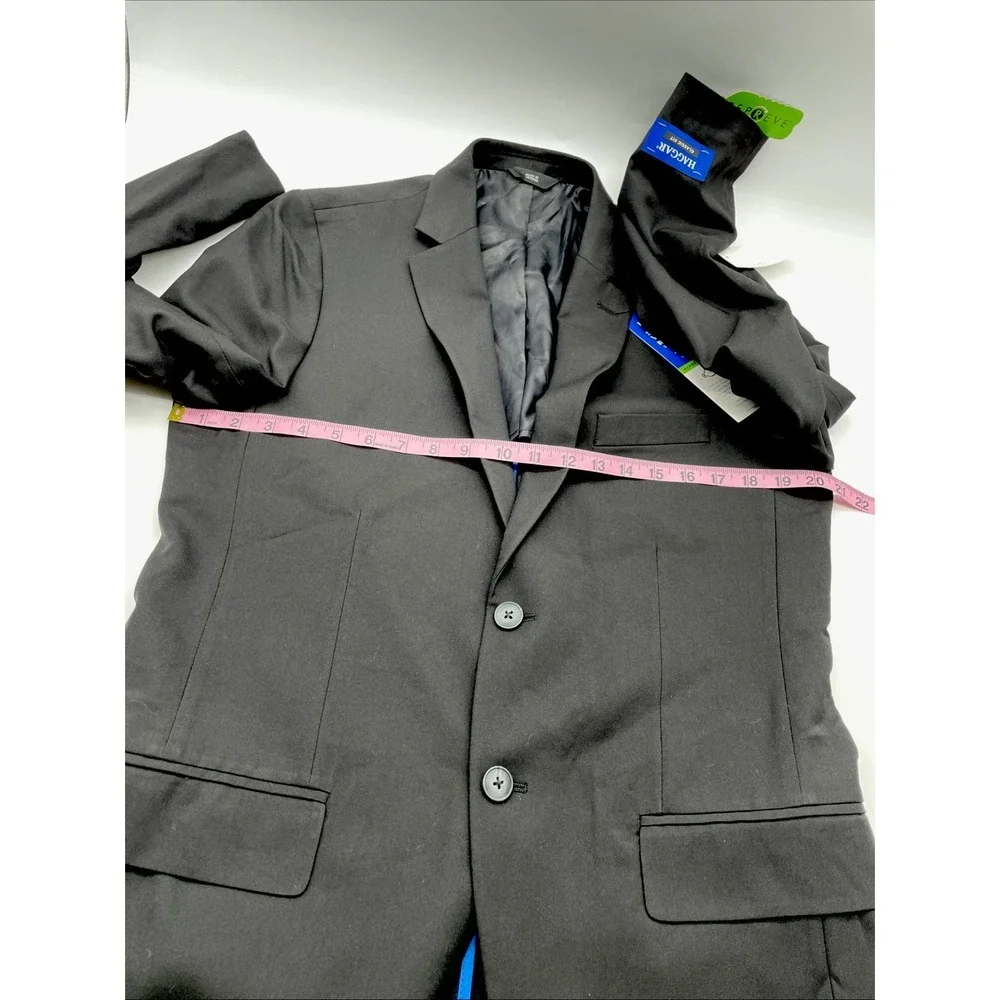 Haggar Suit Jacket Mens 38 R Black Repreve Classic Fit Smart Wash - Picture 7 of 9
